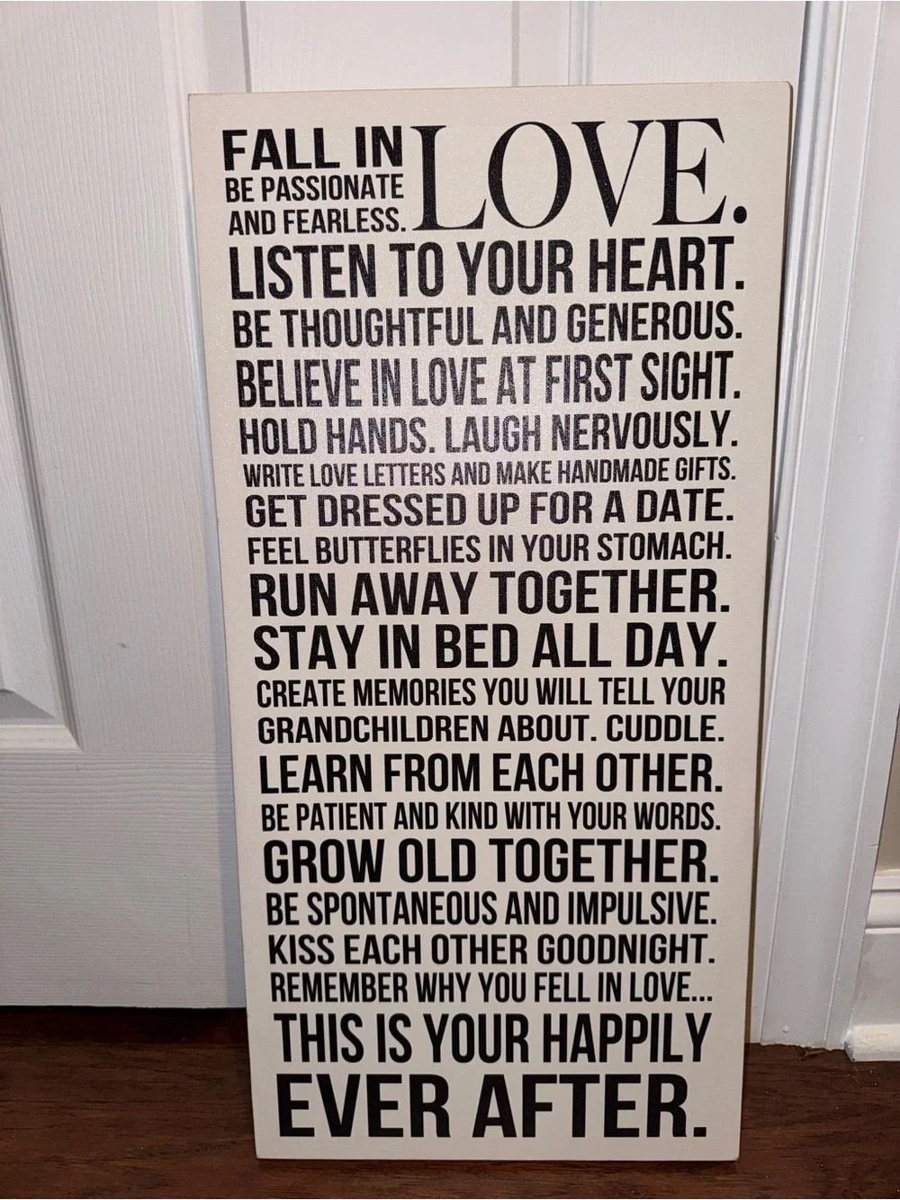 *NWOT* Target Wall Art: Love Inspirational Typography Print - Black on White
